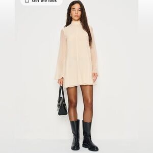 Reformation “Dorinda” Black leather mid calf Boots